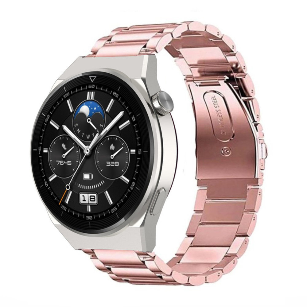 Strap-it Strap-it Huawei Watch GT 3 Pro 46mm Steel Strap (Pink) Strap-it Strap-it Huawei Watch GT 3 Pro 46mm Steel Strap (Pink)