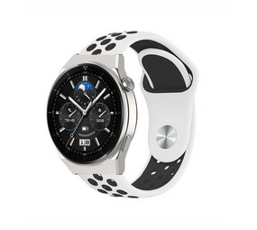 Strap-it Huawei Watch GT 3 Pro 46mm Sport Strap (White/Black) Strap-it Huawei Watch GT 3 Pro 46mm Sport Strap (White/Black)