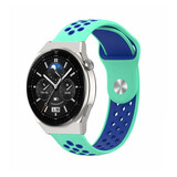 Strap-it Huawei Watch GT 3 Pro 46mm Sport Strap (Aqua/Blue) Strap-it Huawei Watch GT 3 Pro 46mm Sport Strap (Aqua/Blue)