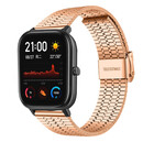 Strap-it Strap-it Xiaomi Amazfit GTS Fine Steel Strap (Rose Gold)