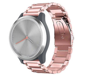 Strap it Strap it Garmin Vivomove 3s Steel Strap Pink