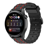 Strap-it Huawei Watch 3 (Pro) Silicone Strap Tough (Black/Red)