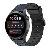 Strap-it Huawei Watch 3 (Pro) Silicone Strap Tough (Black/Blue)