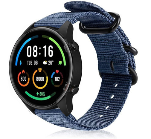 Strap-it Strap-it Xiaomi Mi Watch Nylon Strap with Buckle (Blue) Strap-it Strap-it Xiaomi Mi Watch Nylon Strap with Buckle (Blue)