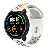 Strap-it Xiaomi Mi Watch Sport Strap (White/Colourful)