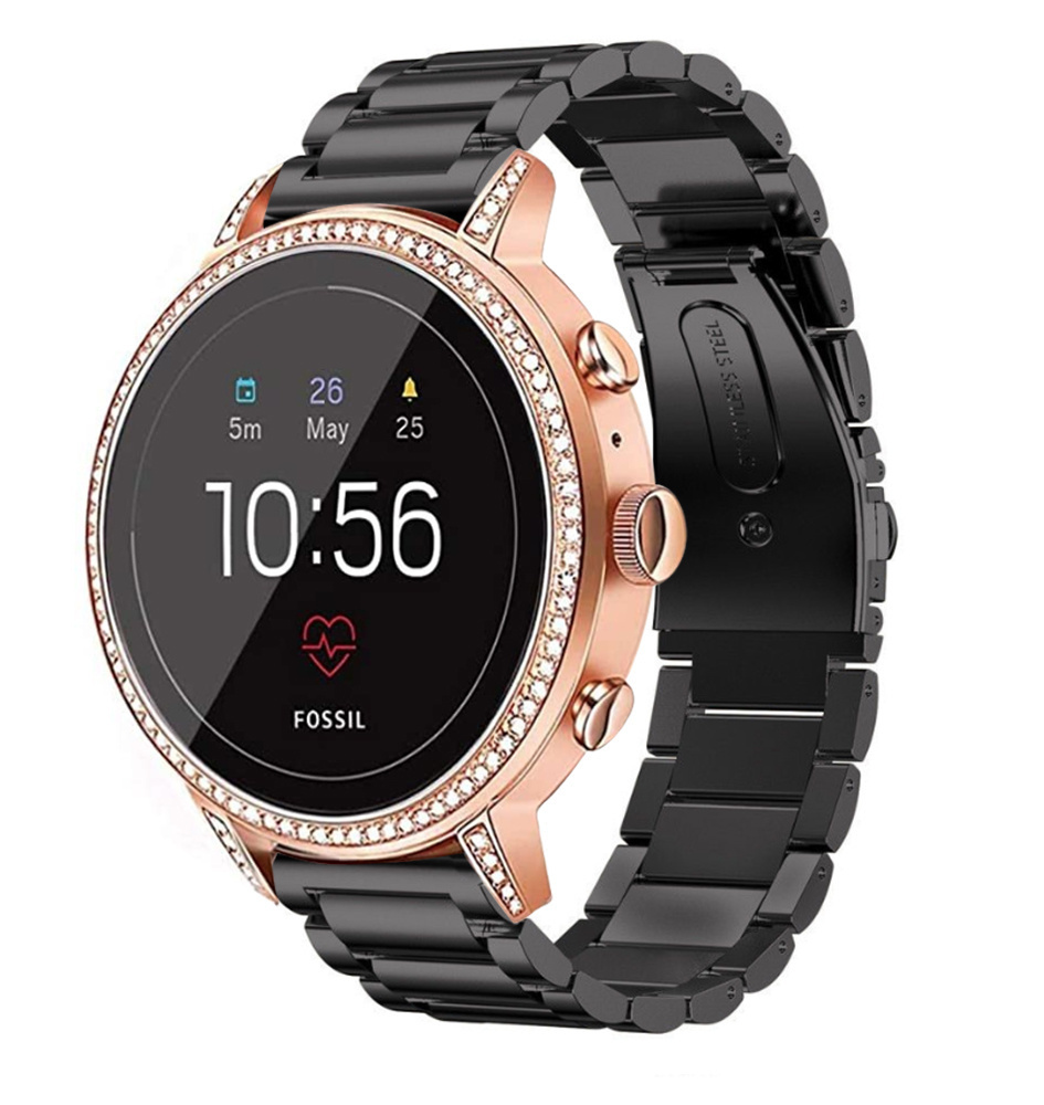 Fossil Gen 5e 42mm Steel Strap Black