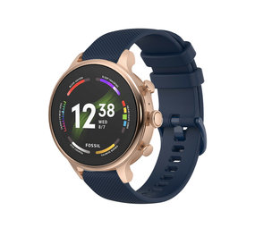 Fossil Gen 6 42mm Silicone Strap with Buckle Dark Blue
