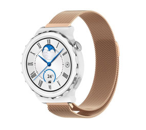 Strap-it Huawei Watch GT 3 Pro 43mm Milanese Strap (Rose Gold) Strap-it Huawei Watch GT 3 Pro 43mm Milanese Strap (Rose Gold)