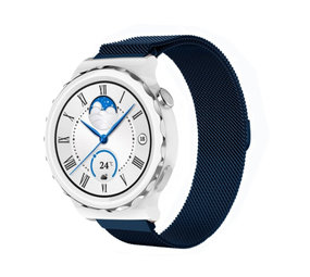 Strap-it Huawei Watch GT 3 Pro 43mm Milanese Strap (Blue) Strap-it Huawei Watch GT 3 Pro 43mm Milanese Strap (Blue)