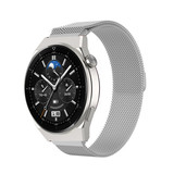 Strap-it Huawei Watch GT 3 Pro 46mm Milanese Strap (Silver) Strap-it Huawei Watch GT 3 Pro 46mm Milanese Strap (Silver)