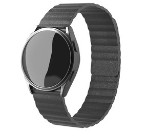 Strap it Strap it Samsung Galaxy Watch 46mm Leather Loop Strap Grey