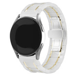 Strap-it Samsung Galaxy Watch Active Ceramic/Steel Strap (White/Gold) Strap-it Samsung Galaxy Watch Active Ceramic/Steel Strap (White/Gold)