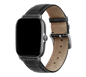 Strap-it Amazfit Bip Leather Strap Crocodile Grain (Black) Strap-it Amazfit Bip Leather Strap Crocodile Grain (Black)