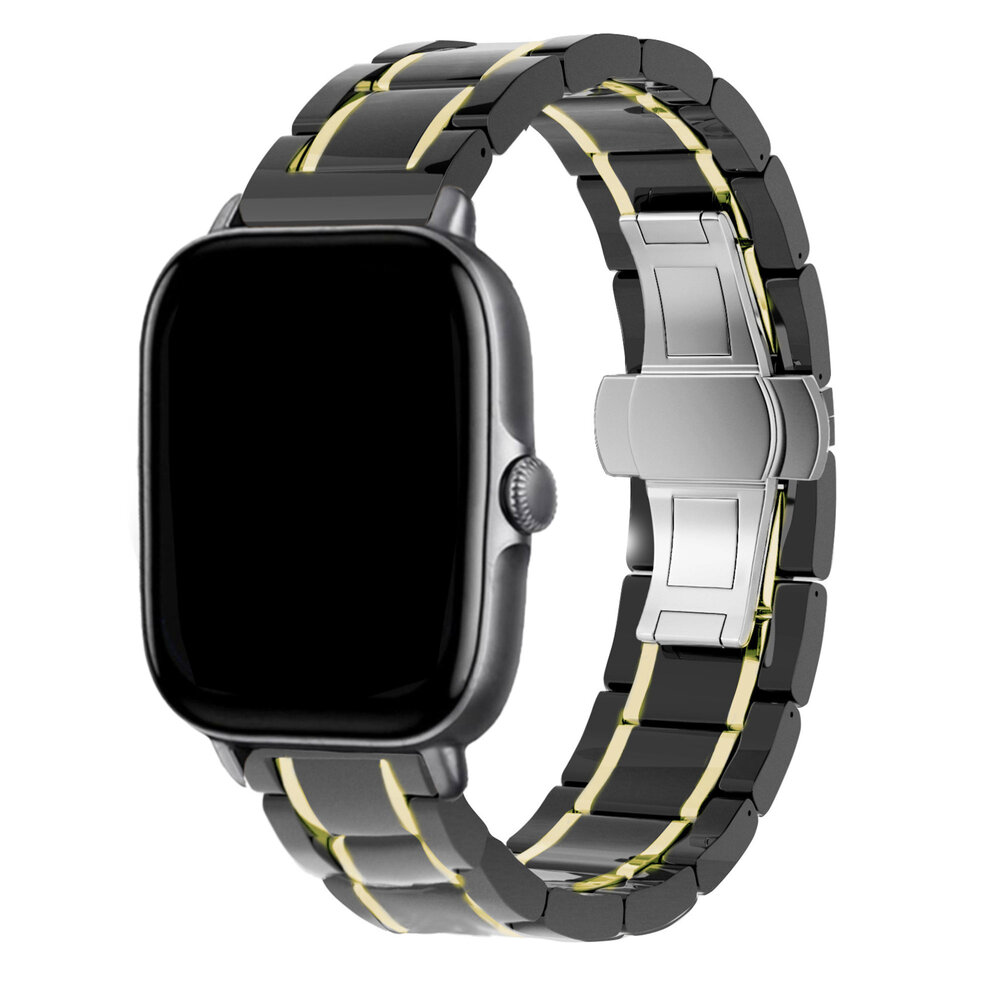 Strap-it Strap-it Xiaomi Amazfit GTS Ceramic/Steel Strap (Black/Gold) Strap-it Strap-it Xiaomi Amazfit GTS Ceramic/Steel Strap (Black/Gold)