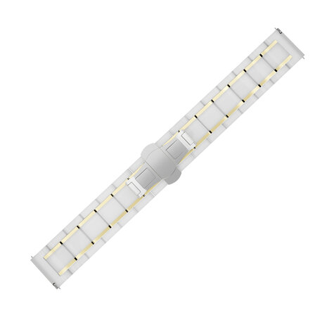 Strap-it Strap-it Xiaomi Amazfit GTS Ceramic/Steel Strap (White/Gold) Strap-it Strap-it Xiaomi Amazfit GTS Ceramic/Steel Strap (White/Gold)