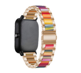Strap-it Xiaomi Amazfit GTS 2 Resin Steel Strap (Rose Gold/Multicoloured) Strap-it Xiaomi Amazfit GTS 2 Resin Steel Strap (Rose Gold/Multicoloured)