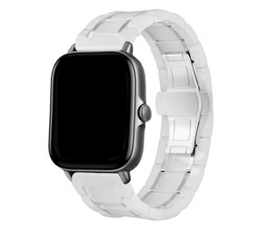 Strap-it Xiaomi Amazfit GTS 2 Ceramic/Steel Strap (White/Silver) Strap-it Xiaomi Amazfit GTS 2 Ceramic/Steel Strap (White/Silver)