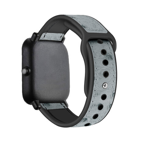 Strap-it Strap-it Xiaomi Amazfit GTS 2 Hybrid Leather Strap (Grey) Strap-it Strap-it Xiaomi Amazfit GTS 2 Hybrid Leather Strap (Grey)