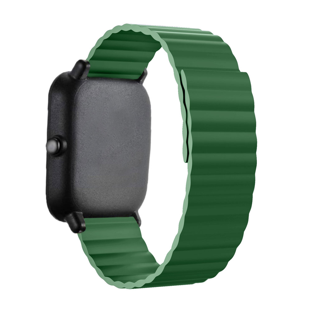 Strap-it Strap-it Amazfit GTS 3 Magnetic Silicone Strap (Green)