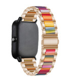 Strap-it Amazfit GTS 3 Resin Steel Strap (Rose Gold/Multicoloured) Strap-it Amazfit GTS 3 Resin Steel Strap (Rose Gold/Multicoloured)