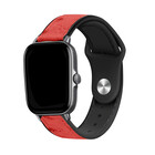 Strap-it Strap-it Amazfit GTS 3 Hybrid Leather Strap (Red)