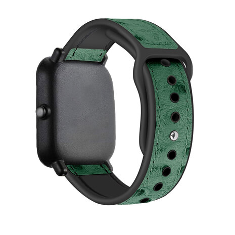 Strap-it Strap-it Amazfit GTS 3 Hybrid Leather Strap (Green) Strap-it Strap-it Amazfit GTS 3 Hybrid Leather Strap (Green)