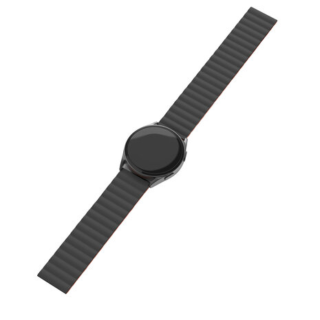 Huawei Watch 3 Pro Magnetic Silicone Strap Black Orange