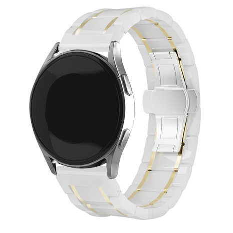 White metal strap watch sale