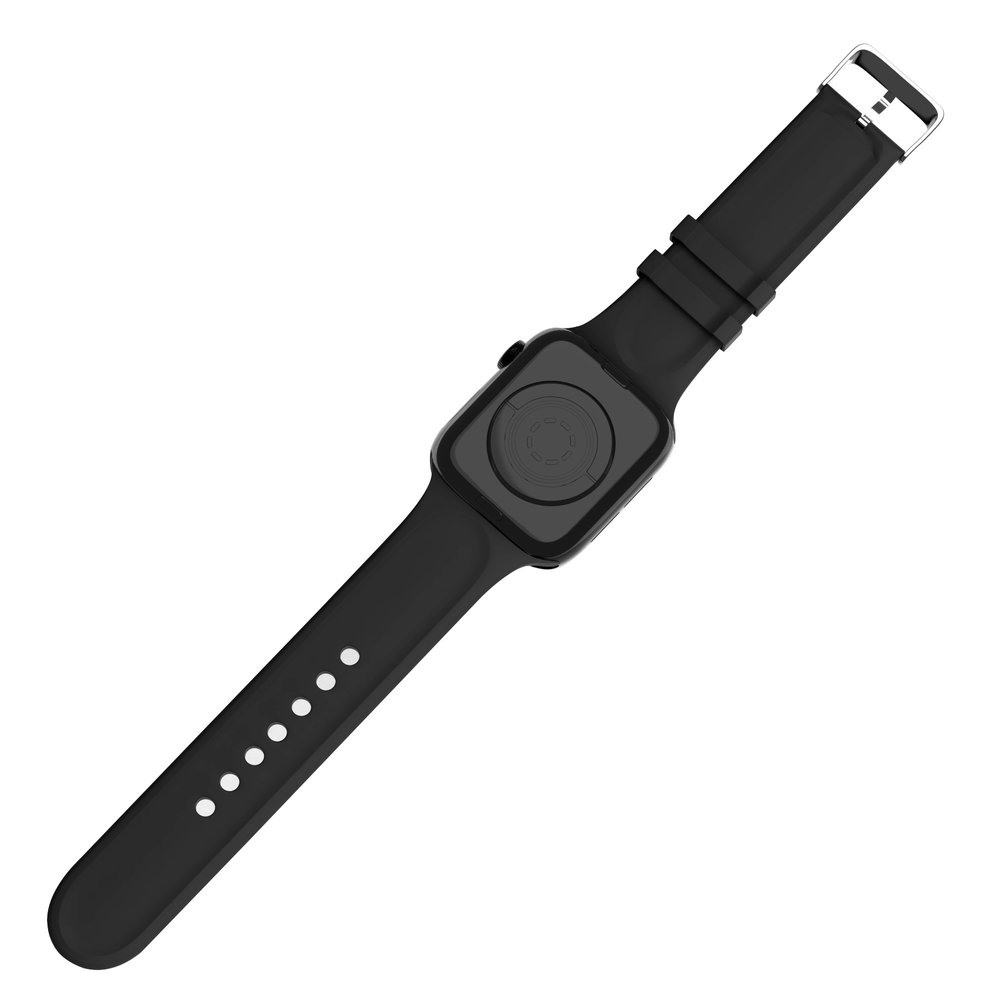 Strap-it Strap-it Apple Watch Silicone Strap with Buckle (Black)