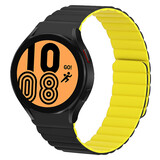 Strap-it Samsung Galaxy Watch 4 40mm Magnetic Silicone Strap Perfect Fit (Black/Yellow) Strap-it Samsung Galaxy Watch 4 40mm Magnetic Silicone Strap Perfect Fit (Black/Yellow)