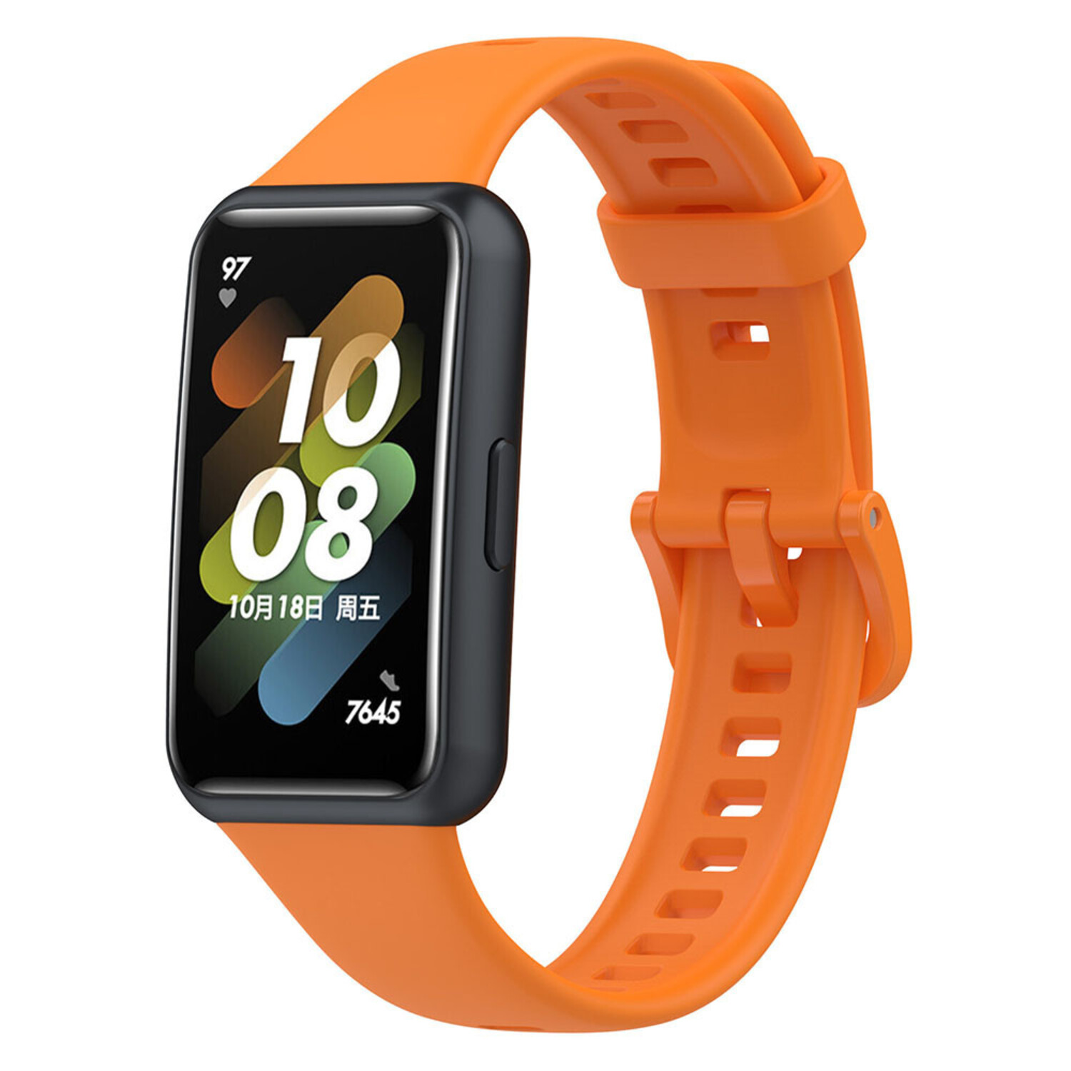 Strap it Strap it Huawei Band 7 Silicone Strap Orange