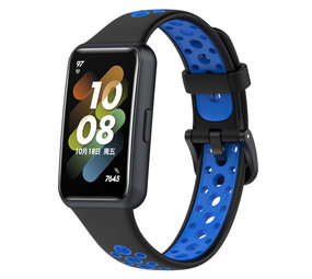 Strap-it Huawei Band 7 Sport Strap (Black/Blue) Strap-it Huawei Band 7 Sport Strap (Black/Blue)