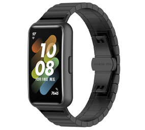 Strap-it Huawei Band 7 Metal Strap (Black) Strap-it Huawei Band 7 Metal Strap (Black)