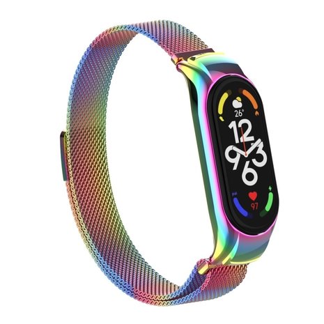 Strap-it Strap-it Xiaomi Mi Band 7 Milanese Strap (Pearlescent) Strap-it Strap-it Xiaomi Mi Band 7 Milanese Strap (Pearlescent)