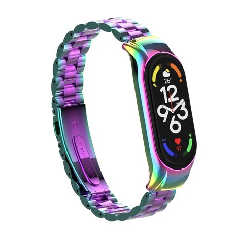 Strap-it Strap-it Xiaomi Mi Band 7 Steel Strap (Pearlescent) Strap-it Strap-it Xiaomi Mi Band 7 Steel Strap (Pearlescent)