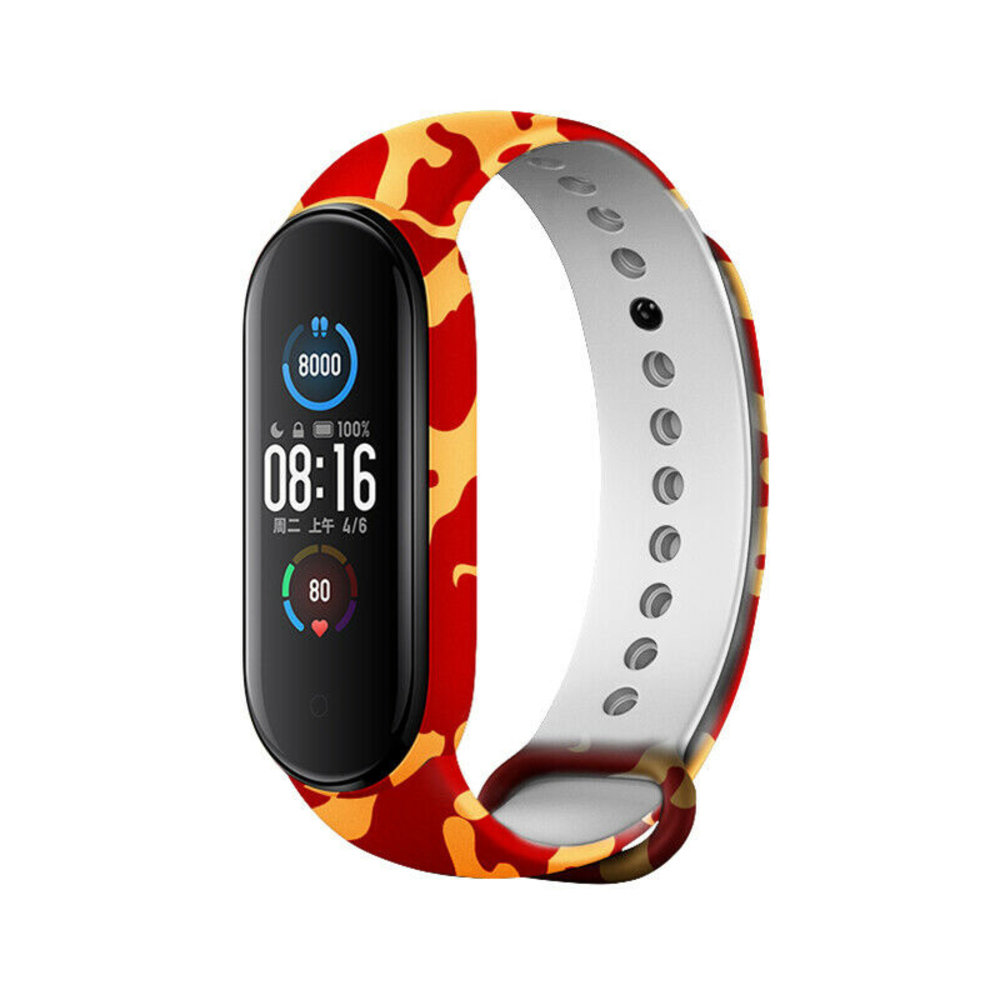 Strap-it Strap-it Xiaomi Mi Band 7 Camo Strap (Red/Yellow) Strap-it Strap-it Xiaomi Mi Band 7 Camo Strap (Red/Yellow)
