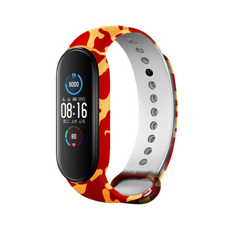 Strap-it Strap-it Xiaomi Mi Band 7 Camo Strap (Red/Yellow) Strap-it Strap-it Xiaomi Mi Band 7 Camo Strap (Red/Yellow)