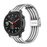 Strap-it Xiaomi Amazfit GTR Fine Steel Strap (Silver/Black) Strap-it Xiaomi Amazfit GTR Fine Steel Strap (Silver/Black)
