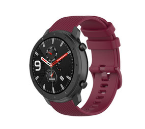 Strap-it Xiaomi Amazfit GTR Premium Silicone Strap (Dark Red)