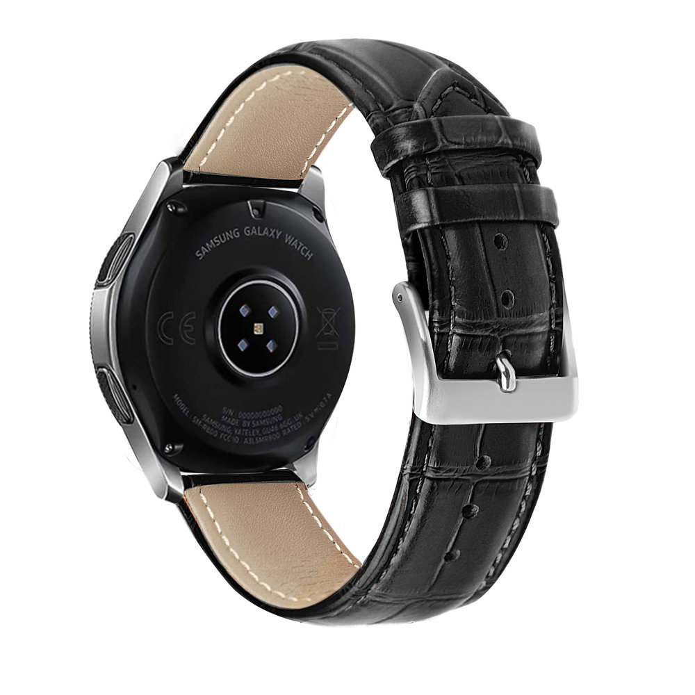Strap-it Strap-it Samsung Galaxy Watch 4 44mm Leather Strap Crocodile Grain (Black) Strap-it Strap-it Samsung Galaxy Watch 4 44mm Leather Strap Crocodile Grain (Black)