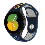Strap-it Samsung Galaxy Watch 5 40mm Sport Strap (Dark Blue/Multicoloured) Strap-it Samsung Galaxy Watch 5 40mm Sport Strap (Dark Blue/Multicoloured)