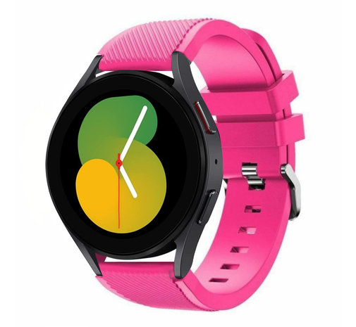 Strap-it Strap-it Samsung Galaxy Watch 5 40mm Silicone Strap with Buckle (Bright Pink) Strap-it Strap-it Samsung Galaxy Watch 5 40mm Silicone Strap with Buckle (Bright Pink)