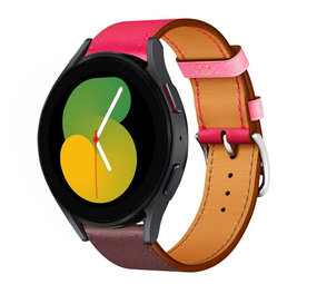 Strap-it Samsung Galaxy Watch 5 40mm Leather Strap (Pink/Red Brown) Strap-it Samsung Galaxy Watch 5 40mm Leather Strap (Pink/Red Brown)
