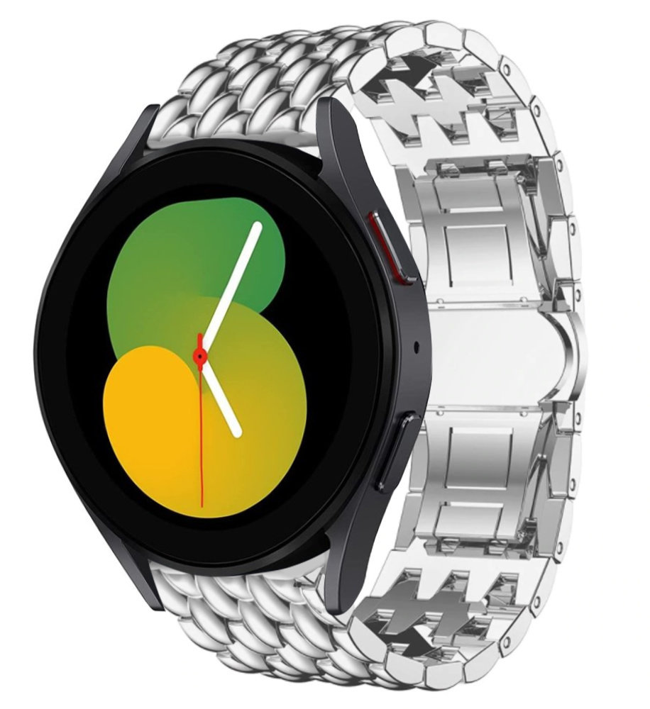 Strap-it Strap-it Samsung Galaxy Watch 5 40mm Steel Strap Dragon (Silver) Strap-it Strap-it Samsung Galaxy Watch 5 40mm Steel Strap Dragon (Silver)