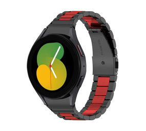 Strap-it Samsung Galaxy Watch 5 40mm Steel Strap (Black/Red) Strap-it Samsung Galaxy Watch 5 40mm Steel Strap (Black/Red)