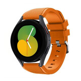 Strap-it Samsung Galaxy Watch 5 40mm Silicone Strap with Buckle (Orange)