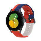 Strap-it Strap-it Samsung Galaxy Watch 5 40mm Silicone Strap Triple (Red-White-Blue)