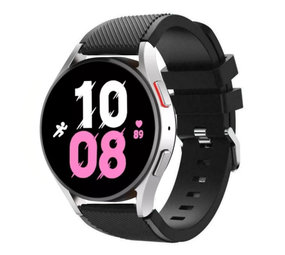 Strap-it Samsung Galaxy Watch 5 44mm Silicone Strap with Buckle (Black)