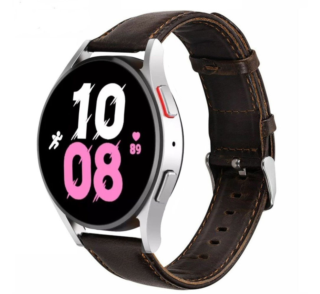 Strap-it Strap-it Samsung Galaxy Watch 5 44mm Leather Strap (Dark Brown) Strap-it Strap-it Samsung Galaxy Watch 5 44mm Leather Strap (Dark Brown)