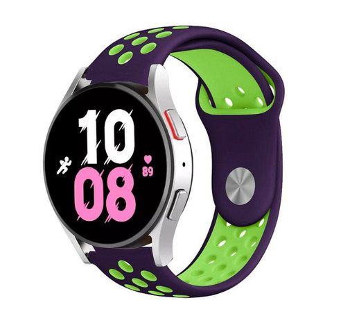 Strap-it Strap-it Samsung Galaxy Watch 5 44mm Sport Strap (Purple/Green) Strap-it Strap-it Samsung Galaxy Watch 5 44mm Sport Strap (Purple/Green)